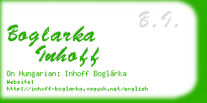 boglarka inhoff business card
